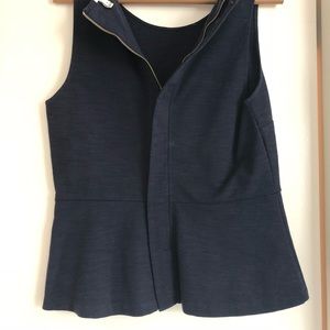J crew zip back peplum top